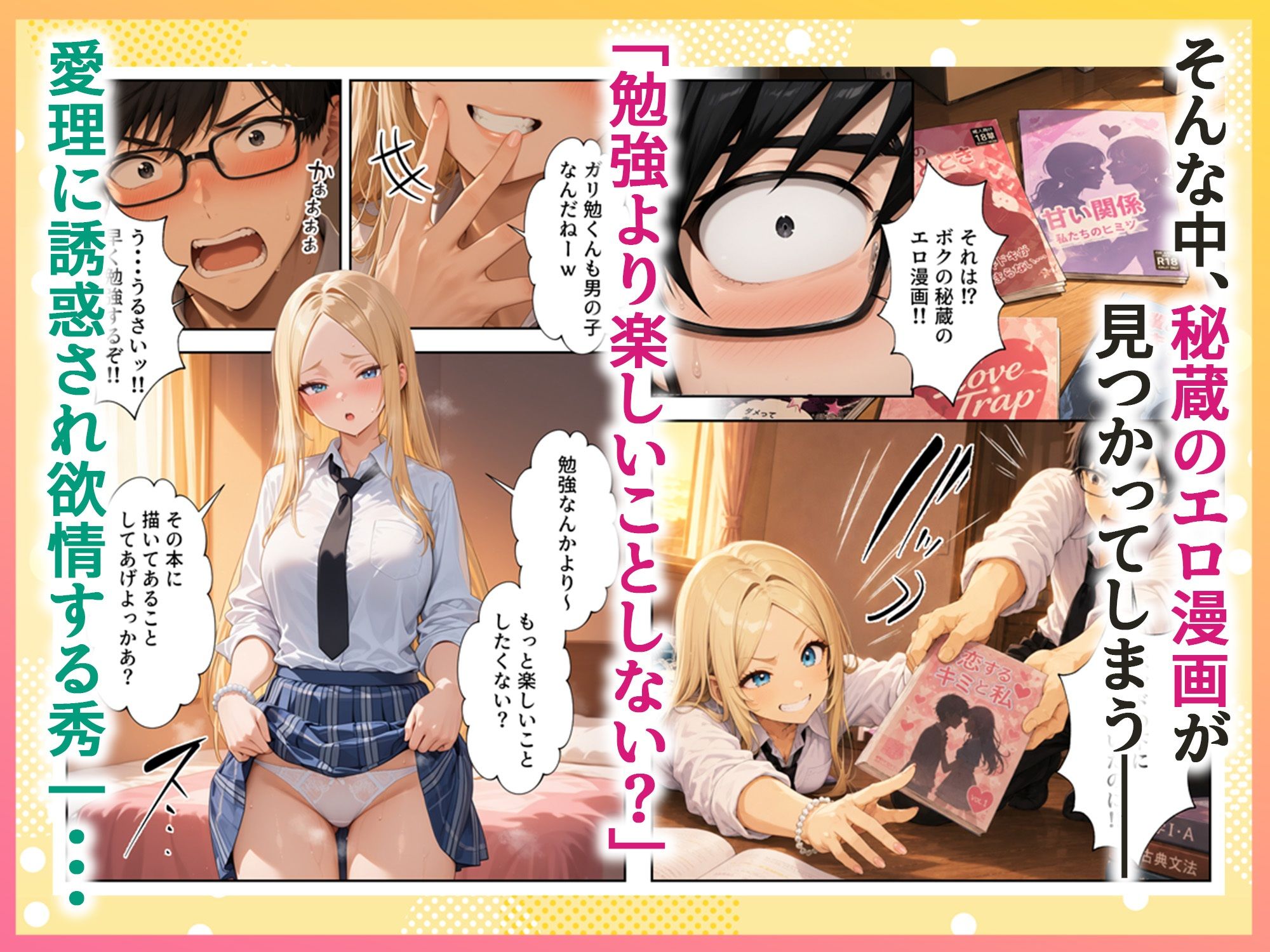 勉強嫌いな1軍ギャル達とデカチンがり勉くん