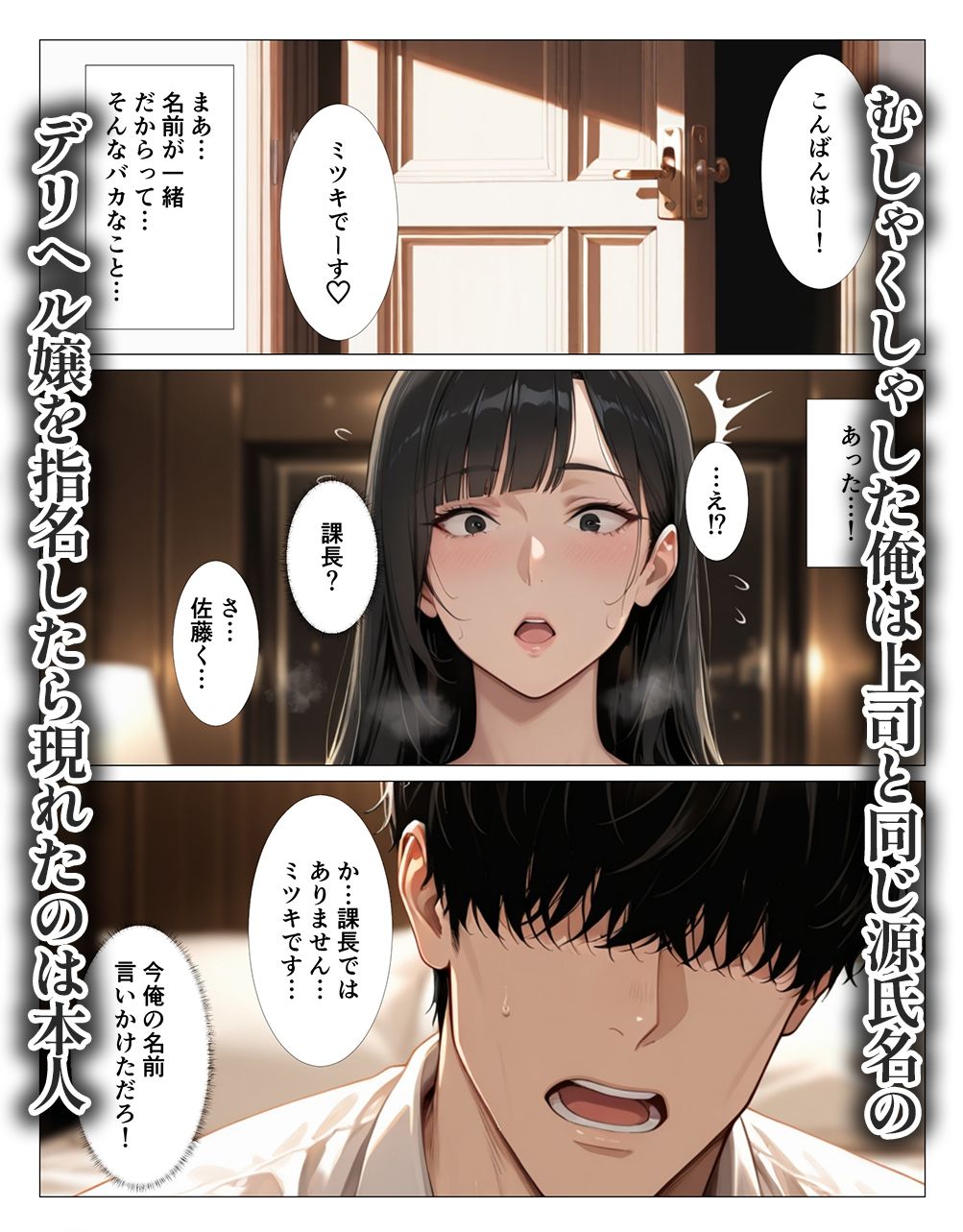 クール系上司がデリヘル嬢だったので爆乳吸って中出しした話