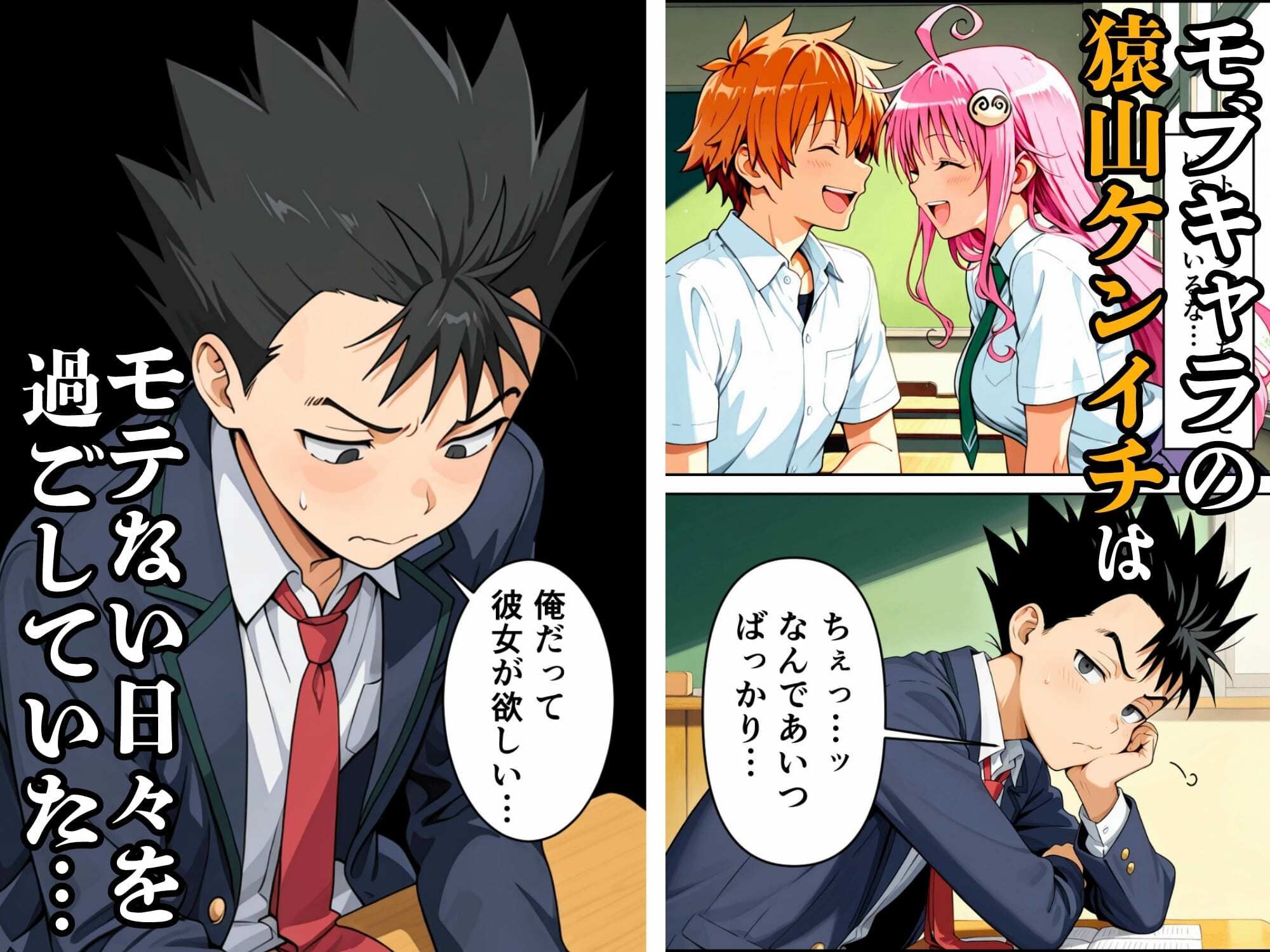 猿山が学園を支配しヒロインを蹂躙する話