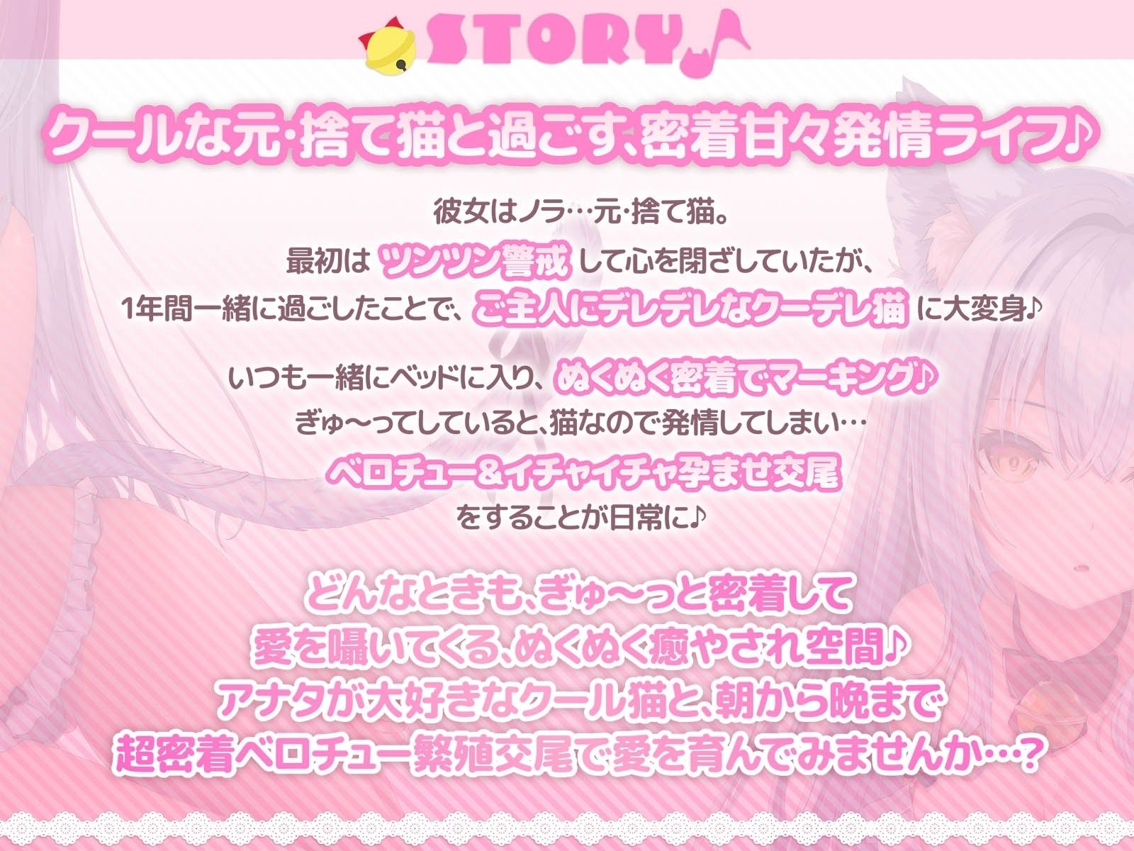 【密着添い寝ベロチュー特化】捨て猫ノラは’ぎゅ〜〜っ’したい♪〜くっつくのが大好きなクール猫との超密着お布団ぬくぬく繁殖交尾で愛を育む音声〜