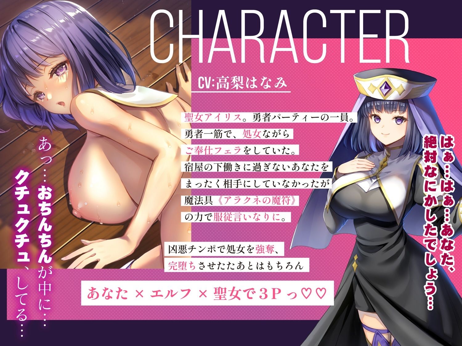 【たっぷり本編157分！！！！】異世界エルフ発情の魔眼2 勇者一行のエルフ少女だけでなく聖女まで寝取ってみた話