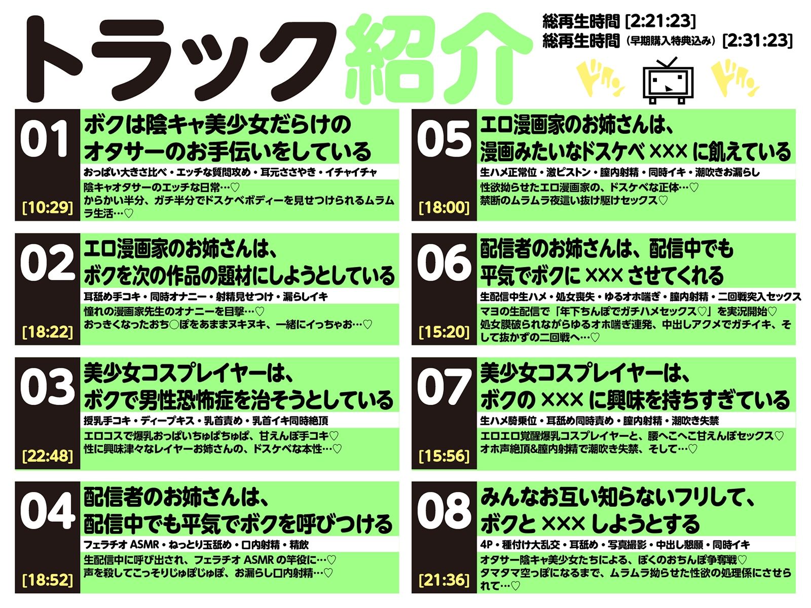 【LIVE2D動画付き】オタサーのショタ〜変態陰キャお姉さんだらけのドスケベオタサーで毎日あまあま（はーと）セックスアシスタント性活〜【陰キャダウナー×おねショタ】