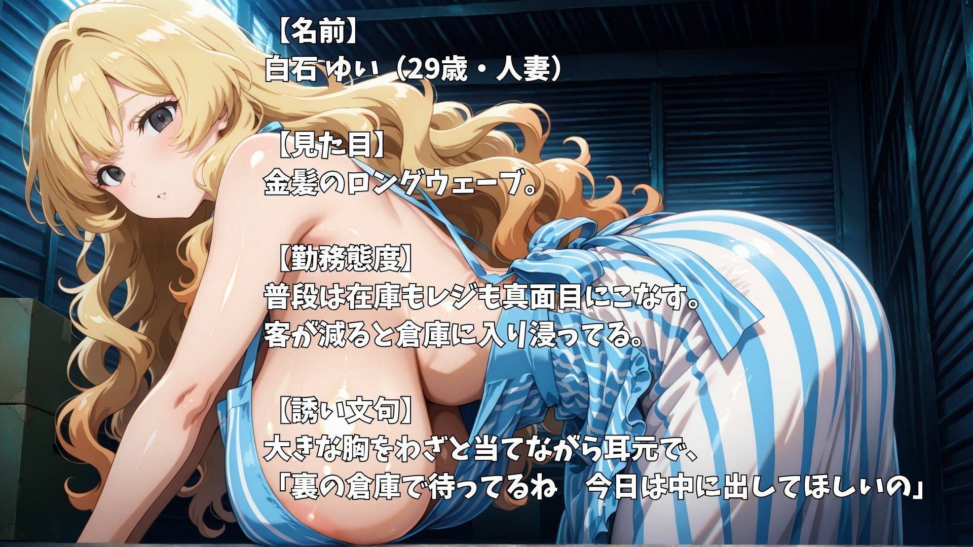 【4K】深夜のコンビニバイト中に淫乱人妻と濃厚中出しセックス