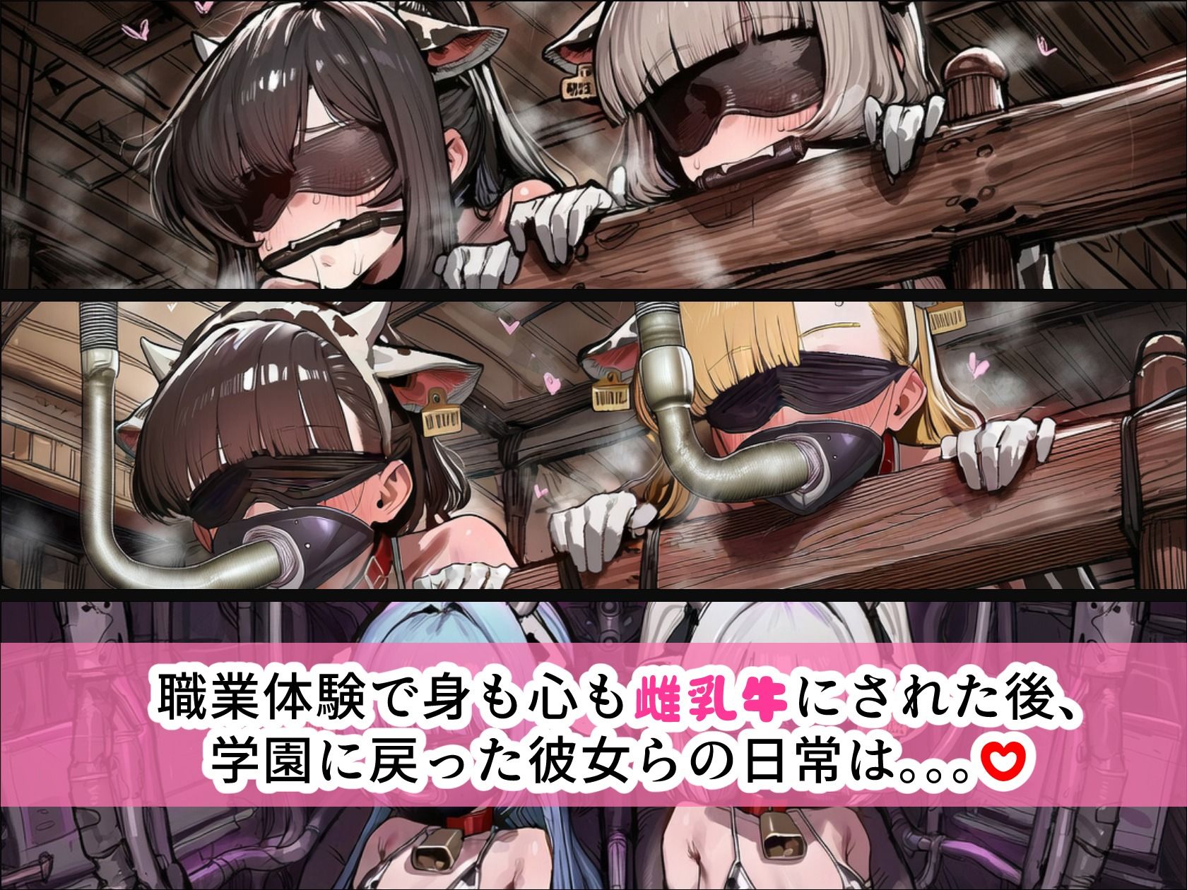 BreedingParty  爆乳雌乳牛の学園性活  〜見た目はJ〇、心は家畜〜  第四話  みうとゆいなの一日