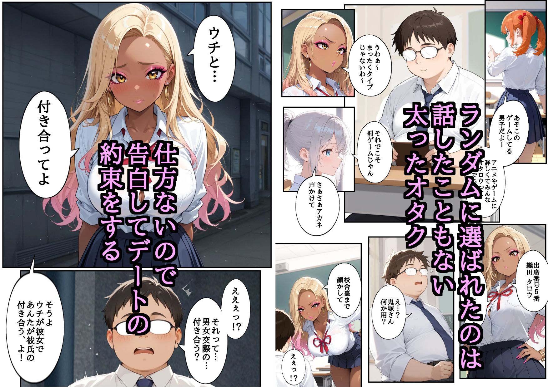 学園一ビッチと噂のギャルが罰ゲームでガチなオタクと付き合ったら…