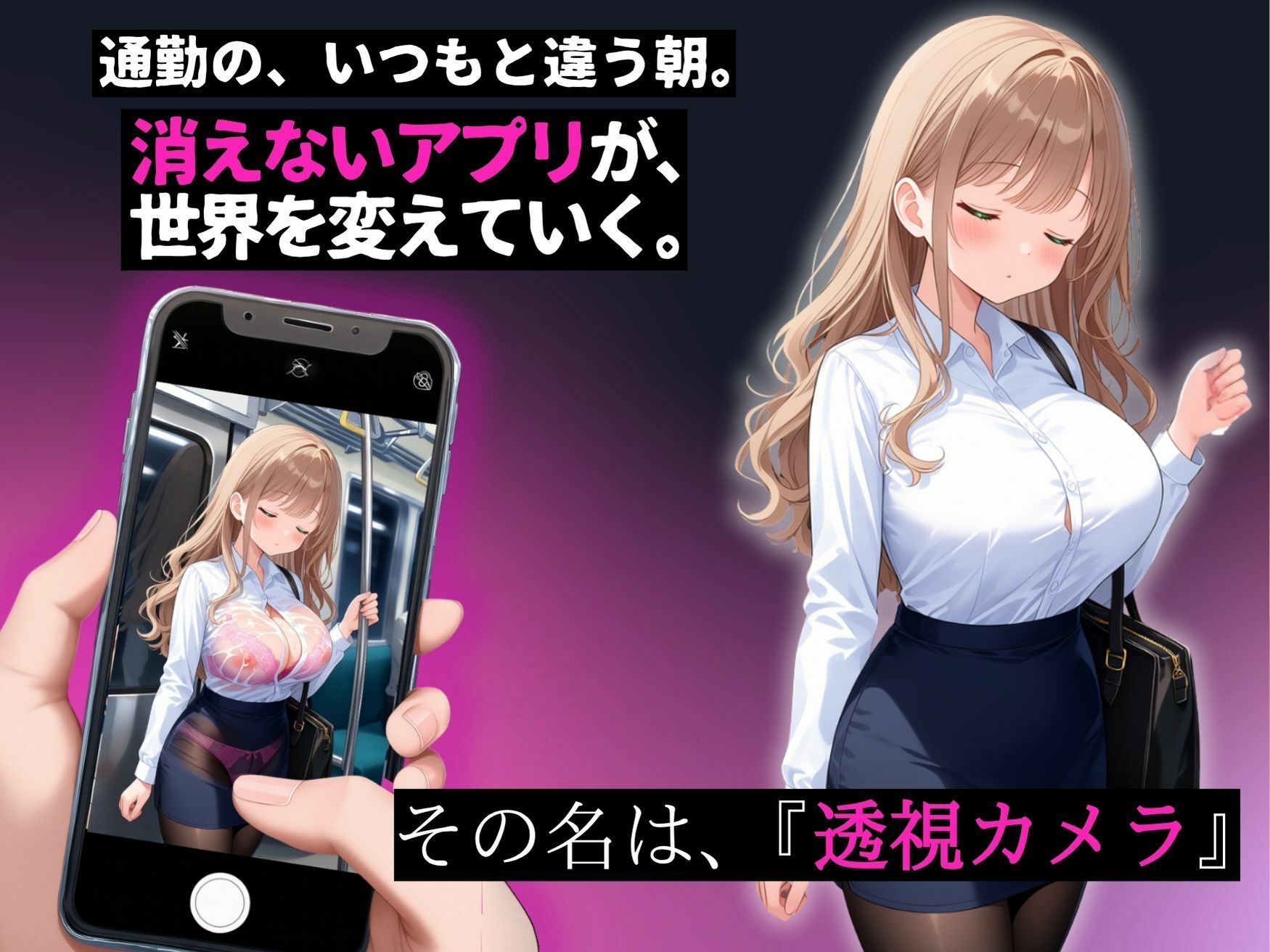 【スマホ対応】透視×時間停止 止まらない欲望と止まった時間〜通勤OL編〜