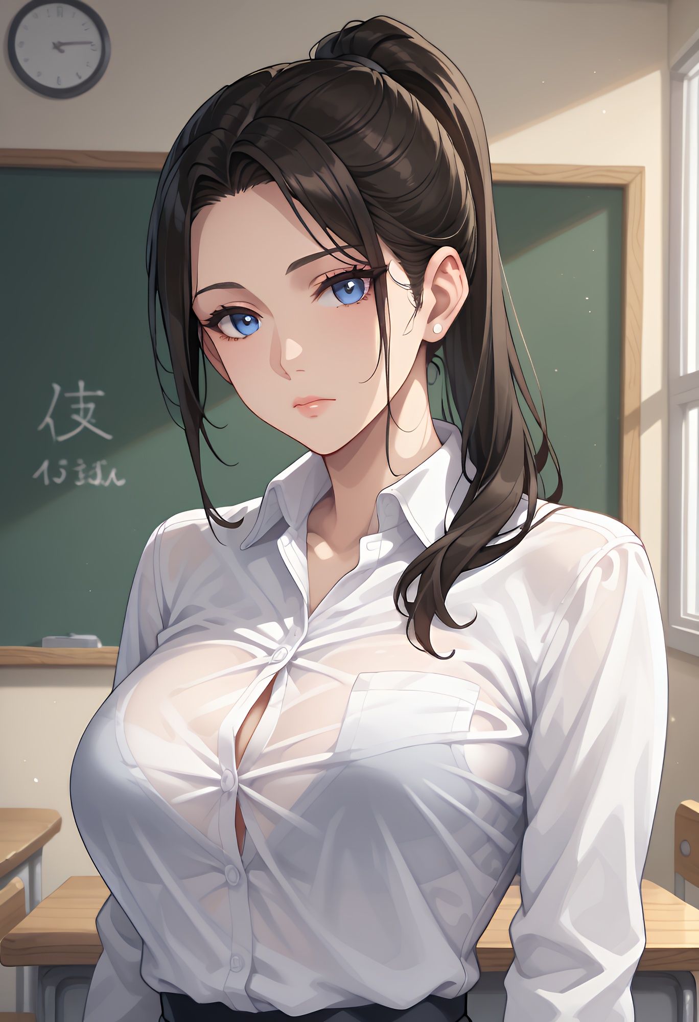 女教師と秘密のセックス〜俺の巨根で巨乳美女に連続中出し