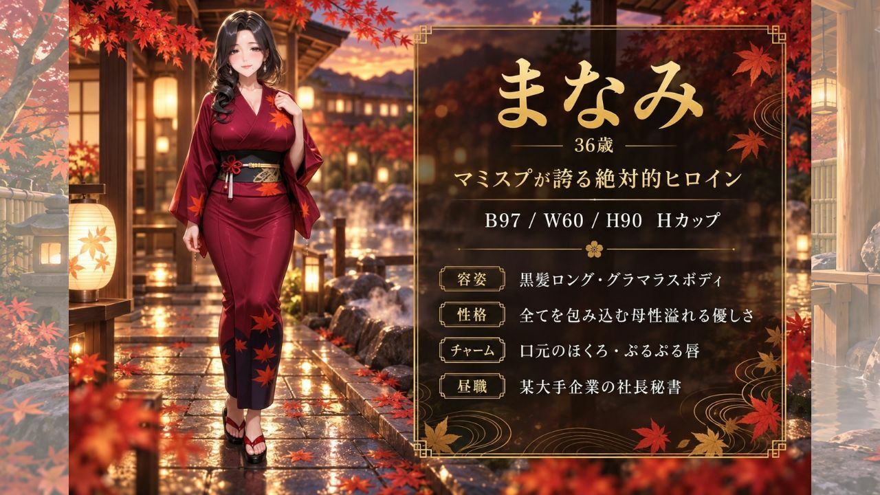 【4KアニメAV】爆美女人妻と行く秋のお忍び温泉旅行