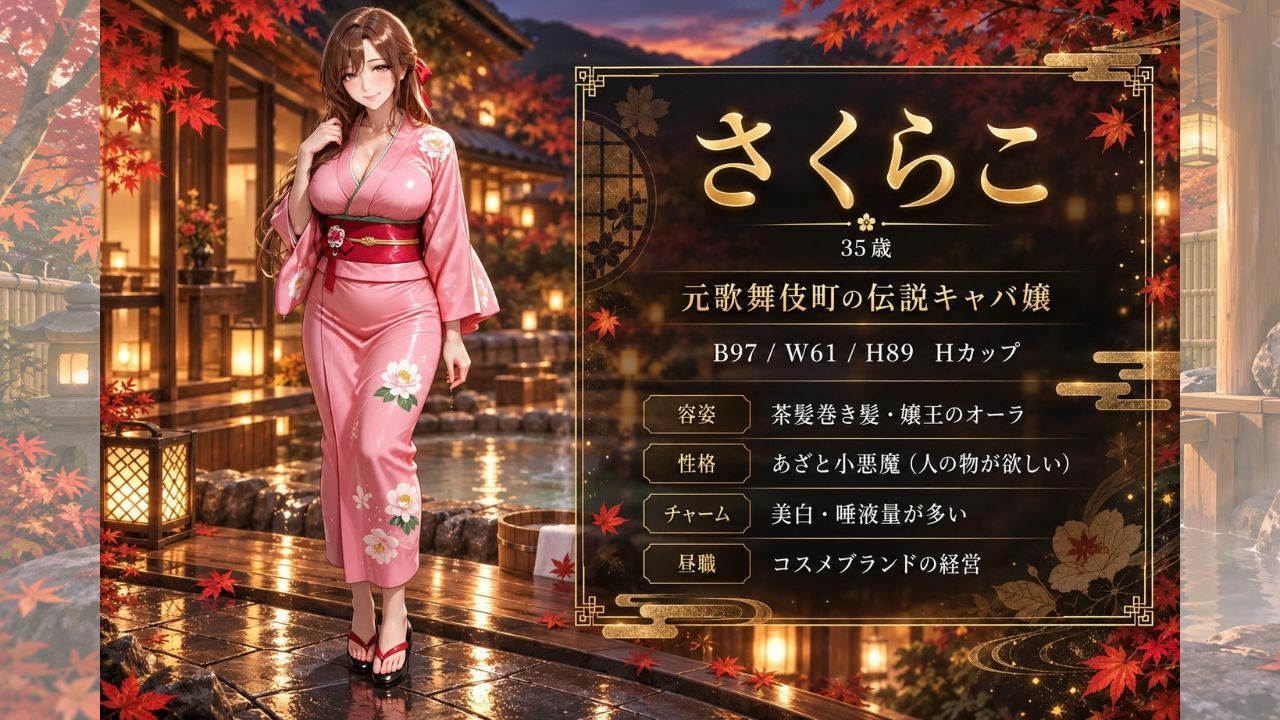 【4KアニメAV】爆美女人妻と行く秋のお忍び温泉旅行
