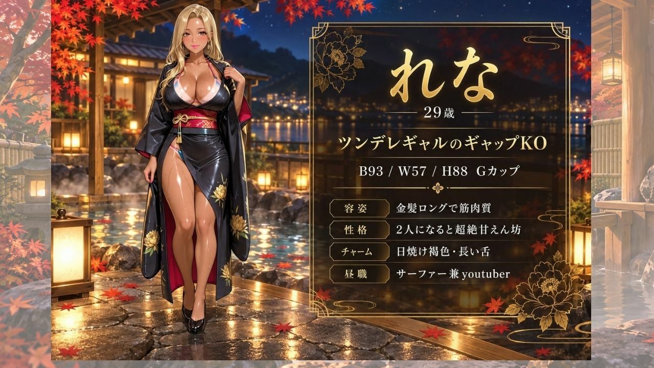 【4KアニメAV】爆美女人妻と行く秋のお忍び温泉旅行