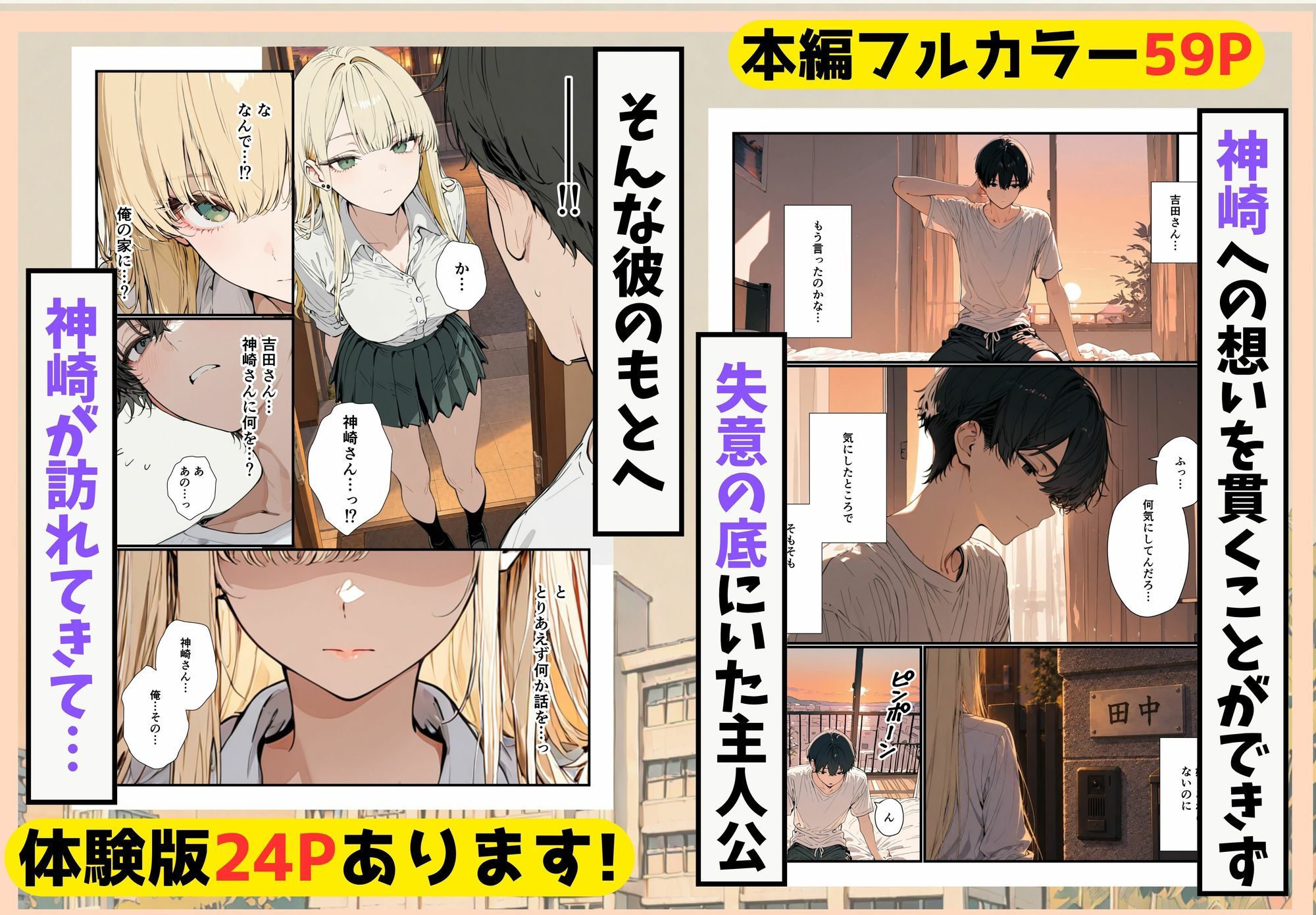 隣の席のギャルのことが好きなのに、巨乳の同級生が誘惑してくる