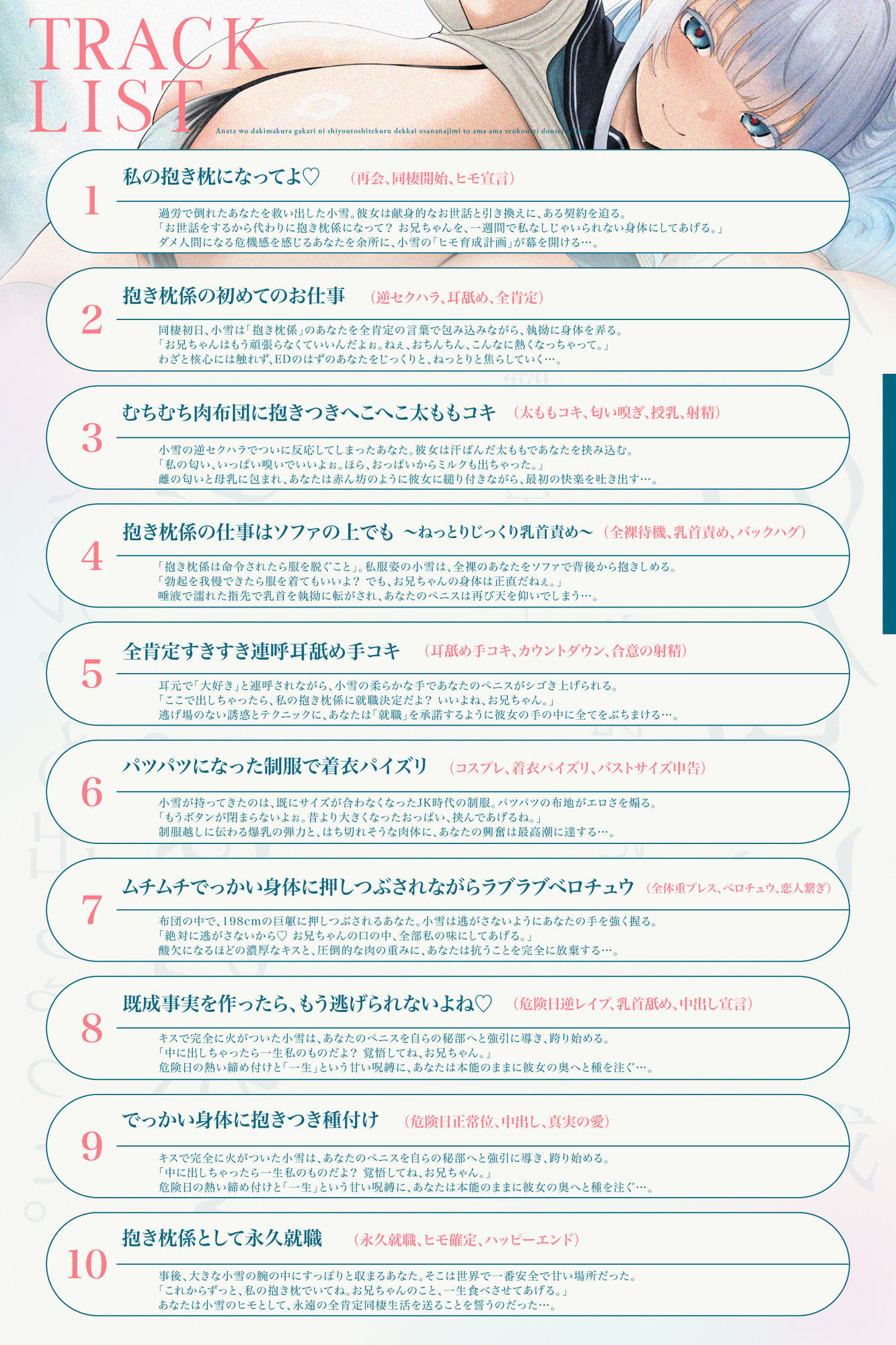 【心情代弁ばぶばぶえっち】あなたを抱き枕係にしようとしてくるでっかい幼なじみとあまあま全肯定同棲生活（KU100マイク収録作品）